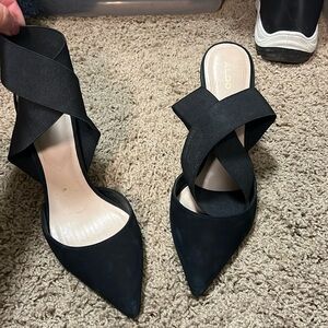 Aldo black ankle strap heels size 8.5